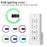 TS-S24 Creative LED Mirror Hollow Wall Clock with Alarm Temperature Ring Light Multi-color Switch - 4