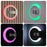 TS-S24 Creative LED Mirror Hollow Wall Clock with Alarm Temperature Ring Light Multi-color Switch - 7