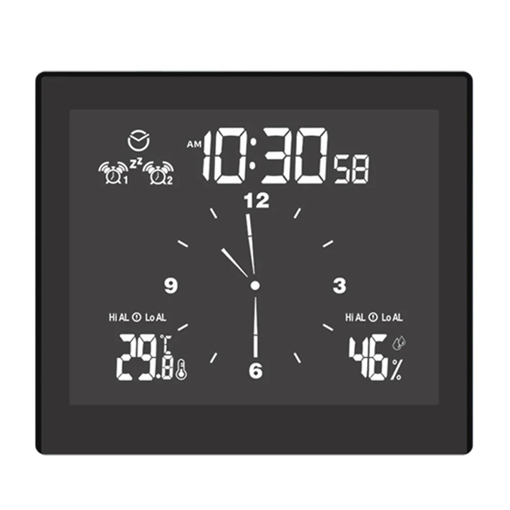 TS-WP10 Multifunctional Home Desktop Wall Clock Countdown Temperature Humidity Alert Waterproof Bathroom Alarm Clock - 2