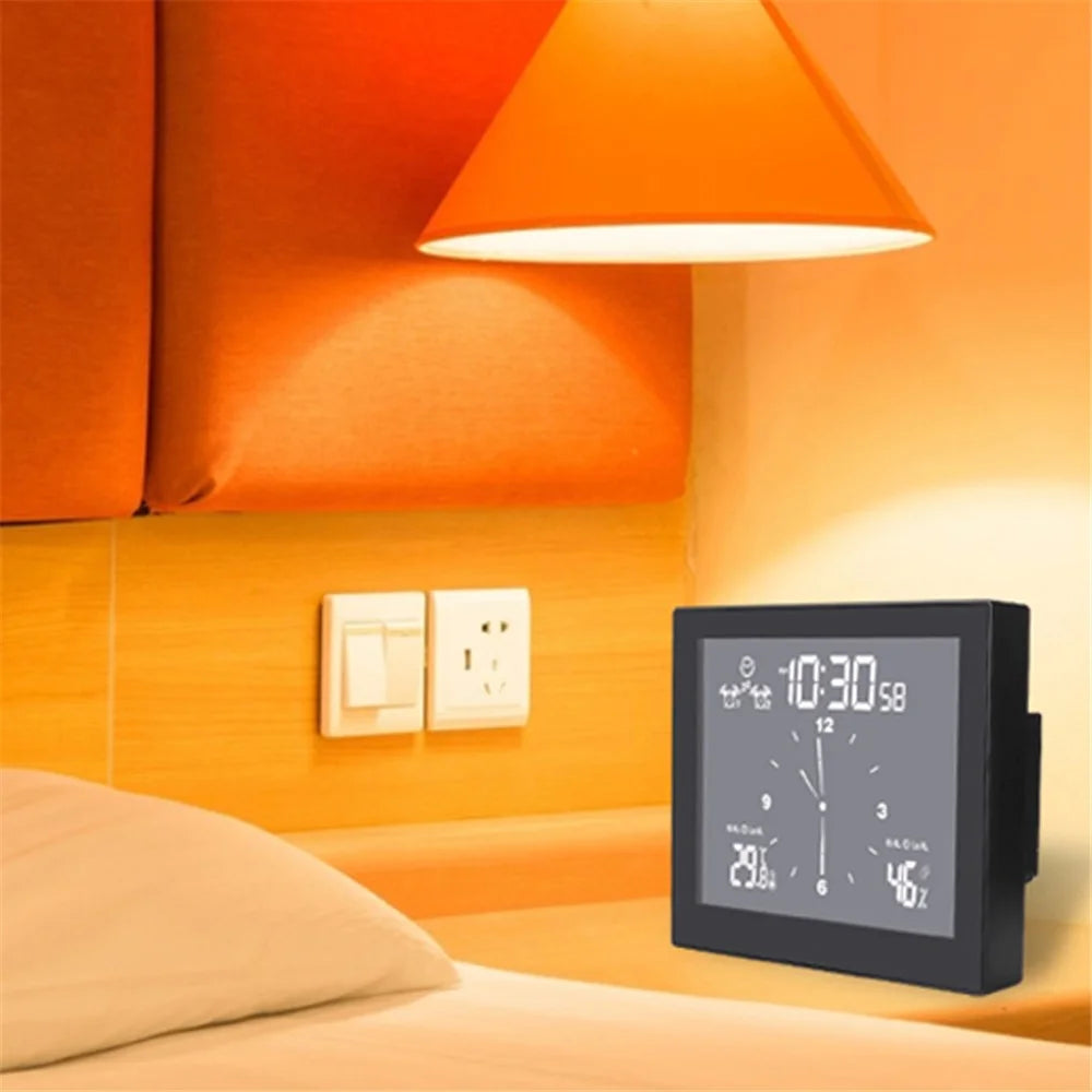 TS-WP10 Multifunctional Home Desktop Wall Clock Countdown Temperature Humidity Alert Waterproof Bathroom Alarm Clock - 6