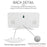 TS-8201 LED Mirror Digital Display Desk Clock Desktop Makeup Mirror Automatic Photosensitive Electronic Alarm Clock - White/White LED Display - 3