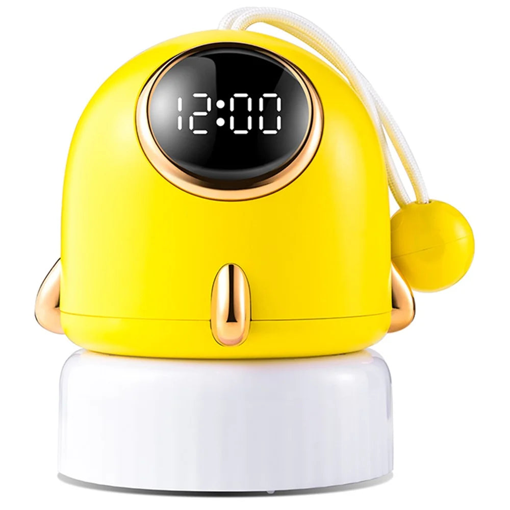 TW-L47 Portable Night Light Alarm Clock Romantic Projector Night Light for Kid Bedroom Home - Yellow - 1