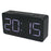 Mirror Digital Clock Snooze Bedside Alarm Clock with LED Display 12/24H Dual Format Clock (without Battery) - Black - 1