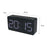 Mirror Digital Clock Snooze Bedside Alarm Clock with LED Display 12/24H Dual Format Clock (without Battery) - Black - 5