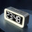 FY302 Digital Alarm Clock  Voice Control Time Display LED Light Makeup Mirror for Office Home - Black - 4