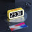 FY302 Digital Alarm Clock  Voice Control Time Display LED Light Makeup Mirror for Office Home - Black - 6