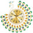 JT18116 60X60cm Creative 3D Peacock Wall Clock for Home Decoration and Living Room Decoration Handicraft Decoration Clock - 1