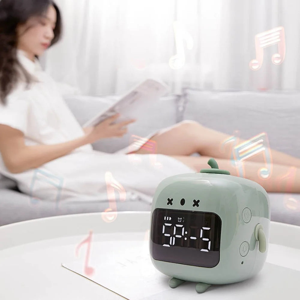 C3 Kid's Alarm Clock Digital Cute Bedside Clock Countdown Function Children's Sleep Trainer Snooze Traning Tool for Boys and Girls - Pink - 6