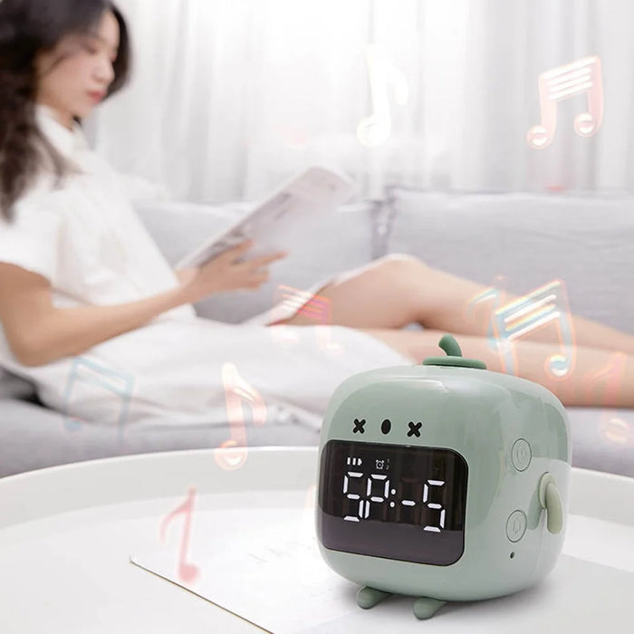 C3 Kid's Alarm Clock Digital Cute Bedside Clock Countdown Function Children's Sleep Trainer Snooze Traning Tool for Boys and Girls - Pink - 6
