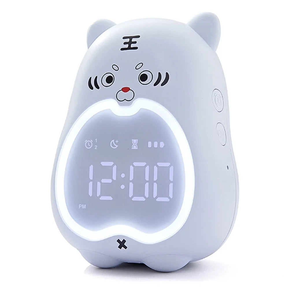 XR-MM-C2110 Cute Tiger Shaped Alarm Clock Creative Electronic Clock Multifunction Study Training Time Setting Touch Controlled Clock - Blue - 1