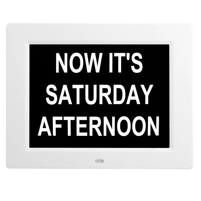 DDC-8009 8 inch Digital Display Alarm Clock 8 Groups Alarm Desktop Clock Machine Auto Adjust Brightness Elderly Alarm Clock - White/US Plug - 2