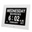 DDC-8009 8 inch Digital Display Alarm Clock 8 Groups Alarm Desktop Clock Machine Auto Adjust Brightness Elderly Alarm Clock - White/US Plug - 4