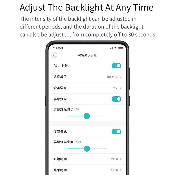 XIAOMI YOUPIN QingPing Bluetooth-compatible Temperature Humidity Detection Alarm Clock with Adjustable Backlit (Chinese Version) - Green - 6