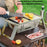 Foldable Camping Picnic BBQ Stove Stainless Steel Charcoal Burning Barbecue Stove (No FDA, BPA-Free) - 6