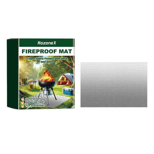 HOZONEX 39x60 Inch Portable BBQ Fire Resistant Mat Outdoor Lawn Patio Fireproof Waterproof Protection Pad - 39*60 Inches - 1
