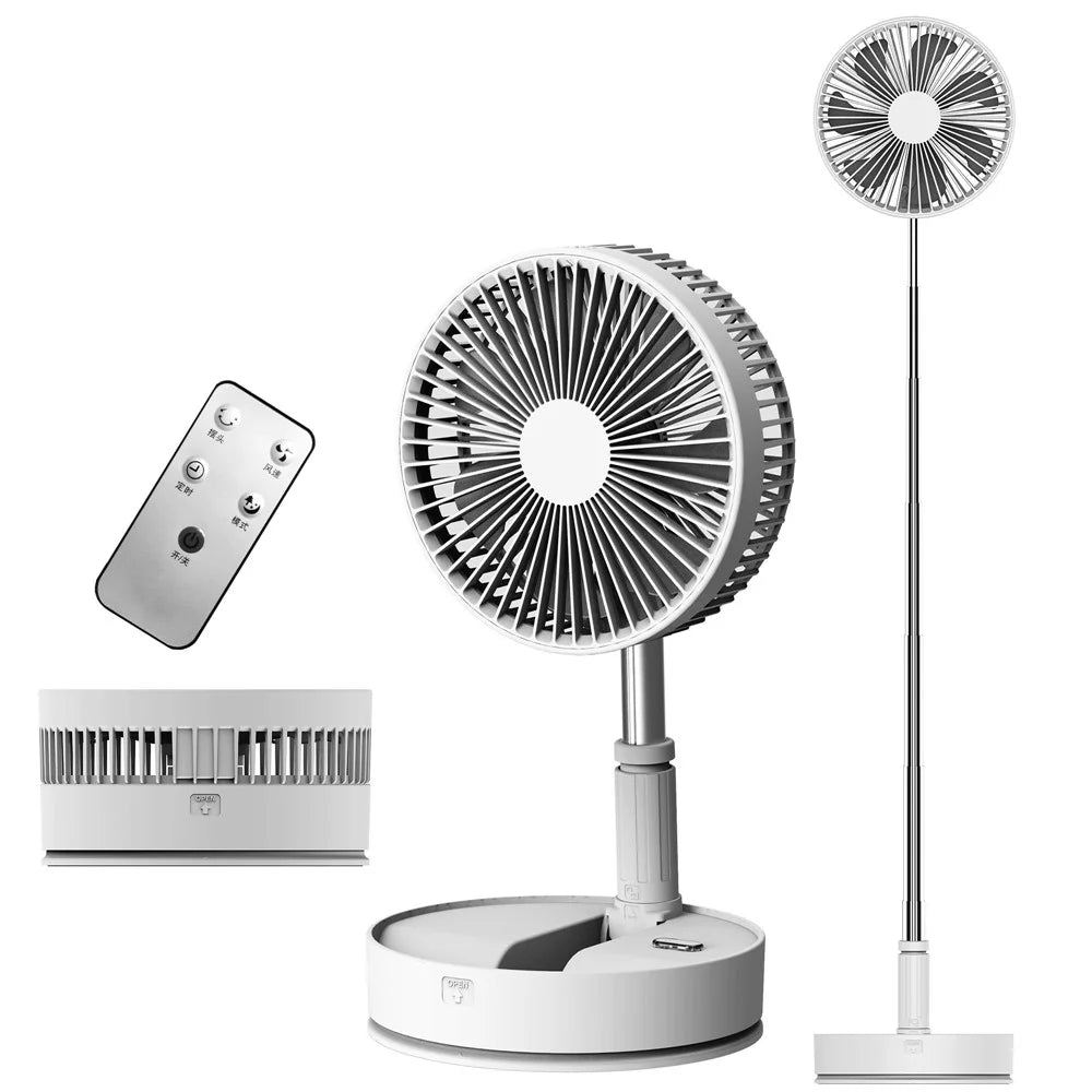 ADYSS P11 Portable Folding Telescopic Fan with Remote Control for Dormitory Bed Office - 1