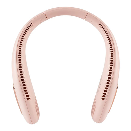 WT-F41 Mini Bladeless Neck Hanging Fan USB Rechargeable Air Cooler Three-Speed Cooling Fan - Pink - 1