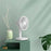F6 4000mAh Oscillating Standing Desktop Fan 3-Speed Table Fan Mini Personal Fan for Home/Office/Bedroom - White - 2