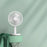 F6 4000mAh Oscillating Standing Desktop Fan 3-Speed Table Fan Mini Personal Fan for Home/Office/Bedroom - White - 3