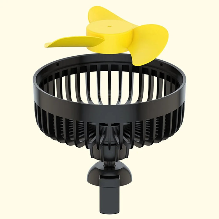 F22 Car Air Vent Fan Rotation Fan 3 Wind Speeds Adjustable USB Charging Air Conditioner Cooling Mini Fan - 7
