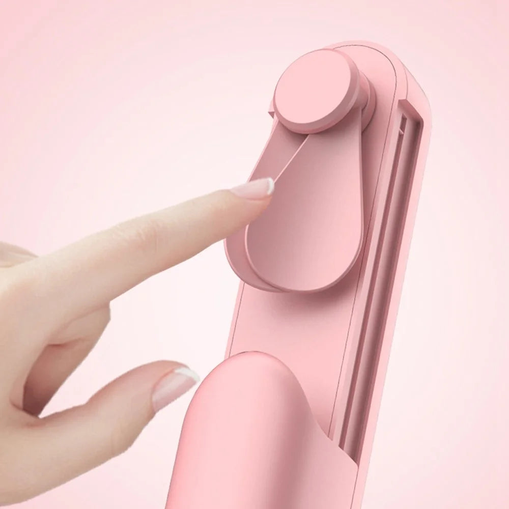 Q40 Portable Fan 3 Wind Speeds Adjustable USB Power Bank Cooling Fan Desktop Electric Students Fan (CE Certificated) - Pink - 5