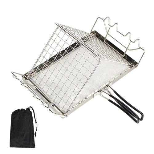 Outdoor Camping Stainless Steel Bread Rack Folding Portable BBQ Grill Rack (No FDA, BPA-Free) - 1