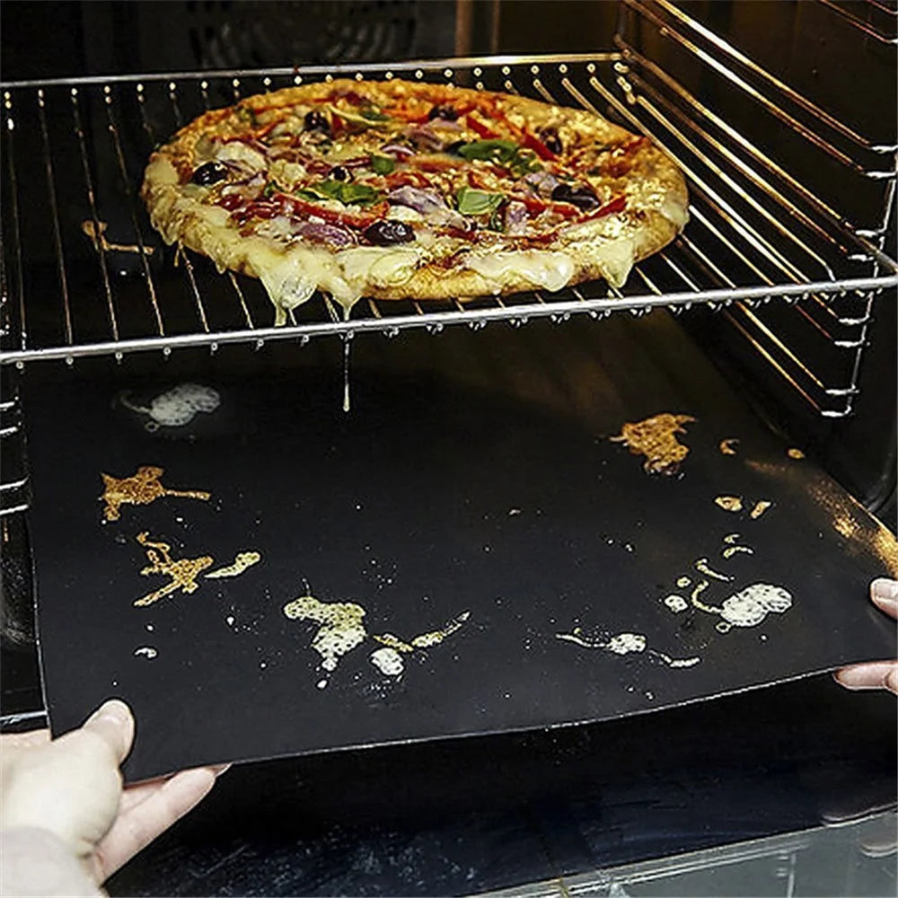6PCS Outdoor BBQ Grill Mats Non-Stick Reusable Dishwasher-Safe Pads for Charcoal Electric Grills (BPA-Free, FDA Certified), Black - 2