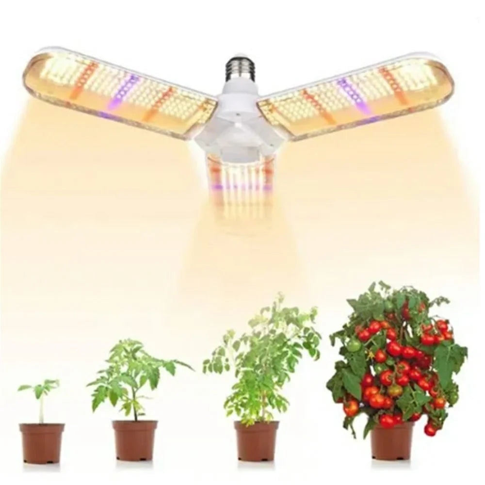 LED Grow Light 40W Full Spectrum Plant Growth Lamp Bulbs with 3 Folding Blades - 4