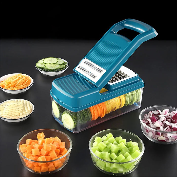 Multifunction Kitchen Potato Shredding Slicing Vegetable Cutting Shredder Grater Slicer Diced Vegetable Cutter BPA Free No FDA Certification - 2