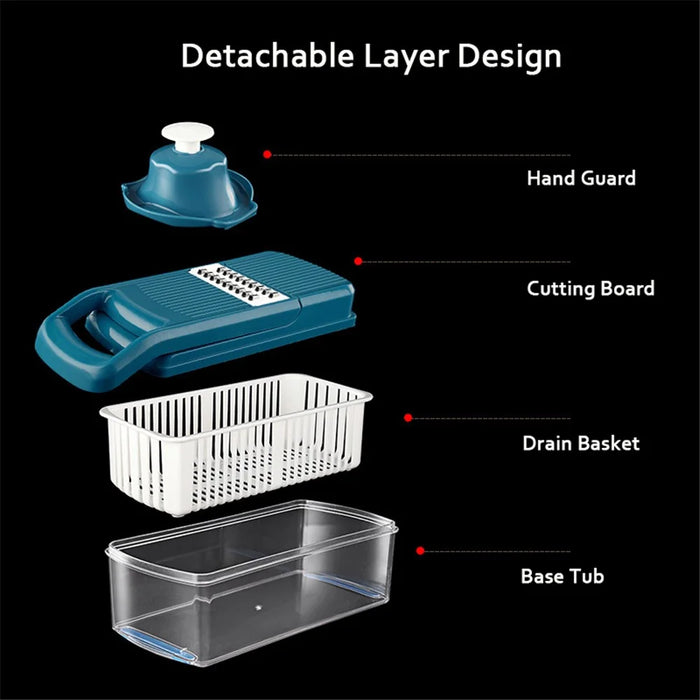 Multifunction Kitchen Potato Shredding Slicing Vegetable Cutting Shredder Grater Slicer Diced Vegetable Cutter BPA Free No FDA Certification - 5