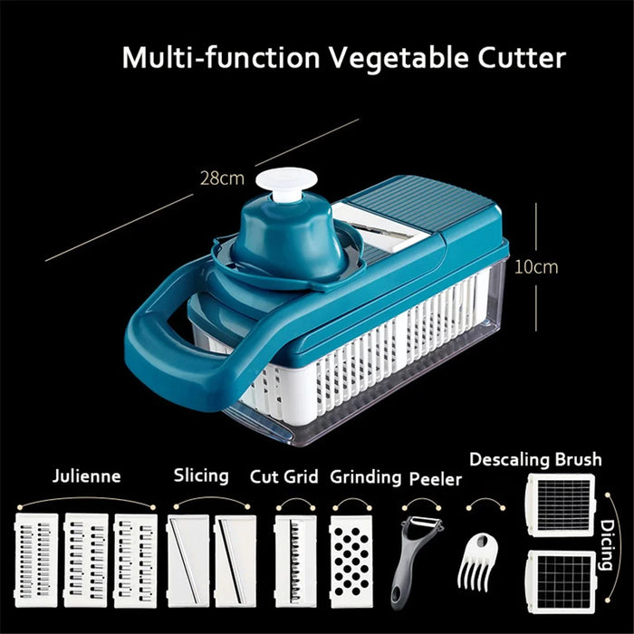 Multifunction Kitchen Potato Shredding Slicing Vegetable Cutting Shredder Grater Slicer Diced Vegetable Cutter BPA Free No FDA Certification - 6