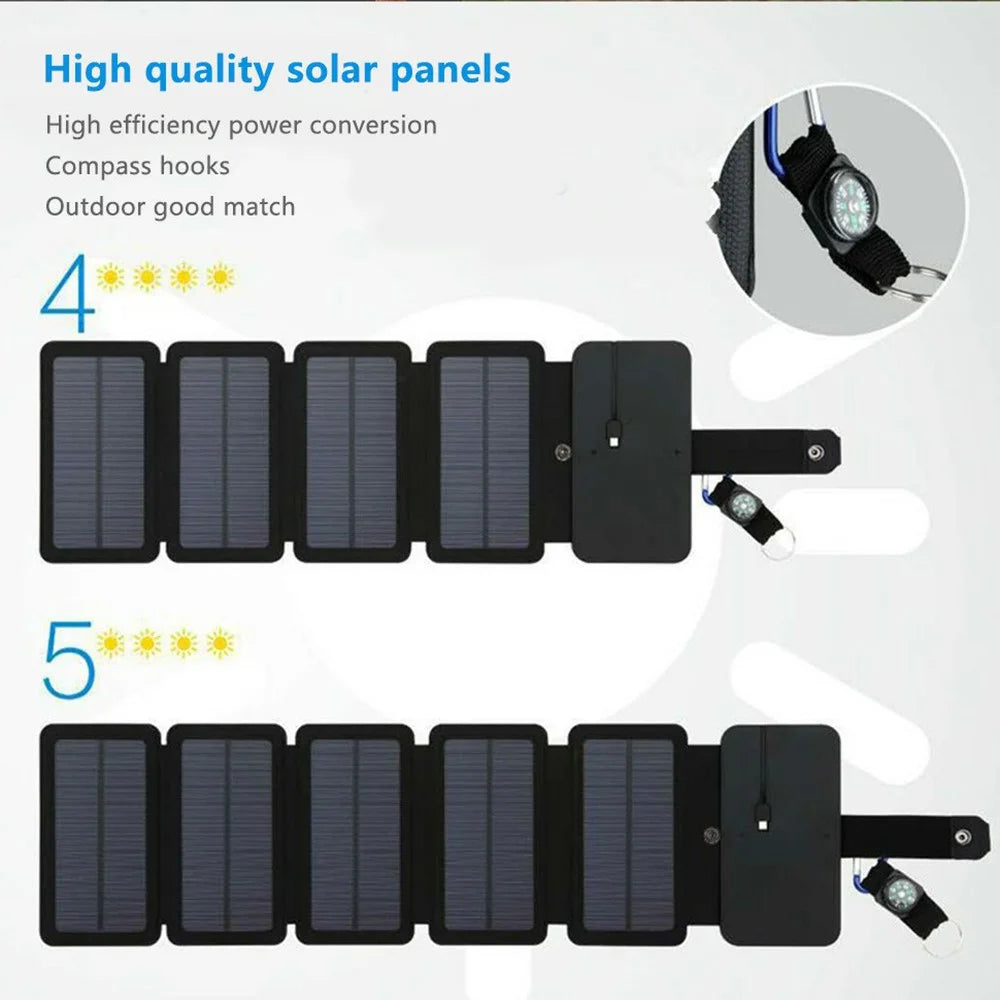 N10 7.5W Foldable Solar Panel Portable Outdoor Travel Emergency Power Generator Charger - 3