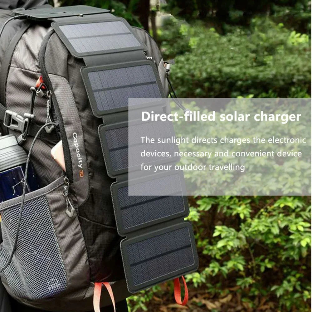 N10 7.5W Foldable Solar Panel Portable Outdoor Travel Emergency Power Generator Charger - 6