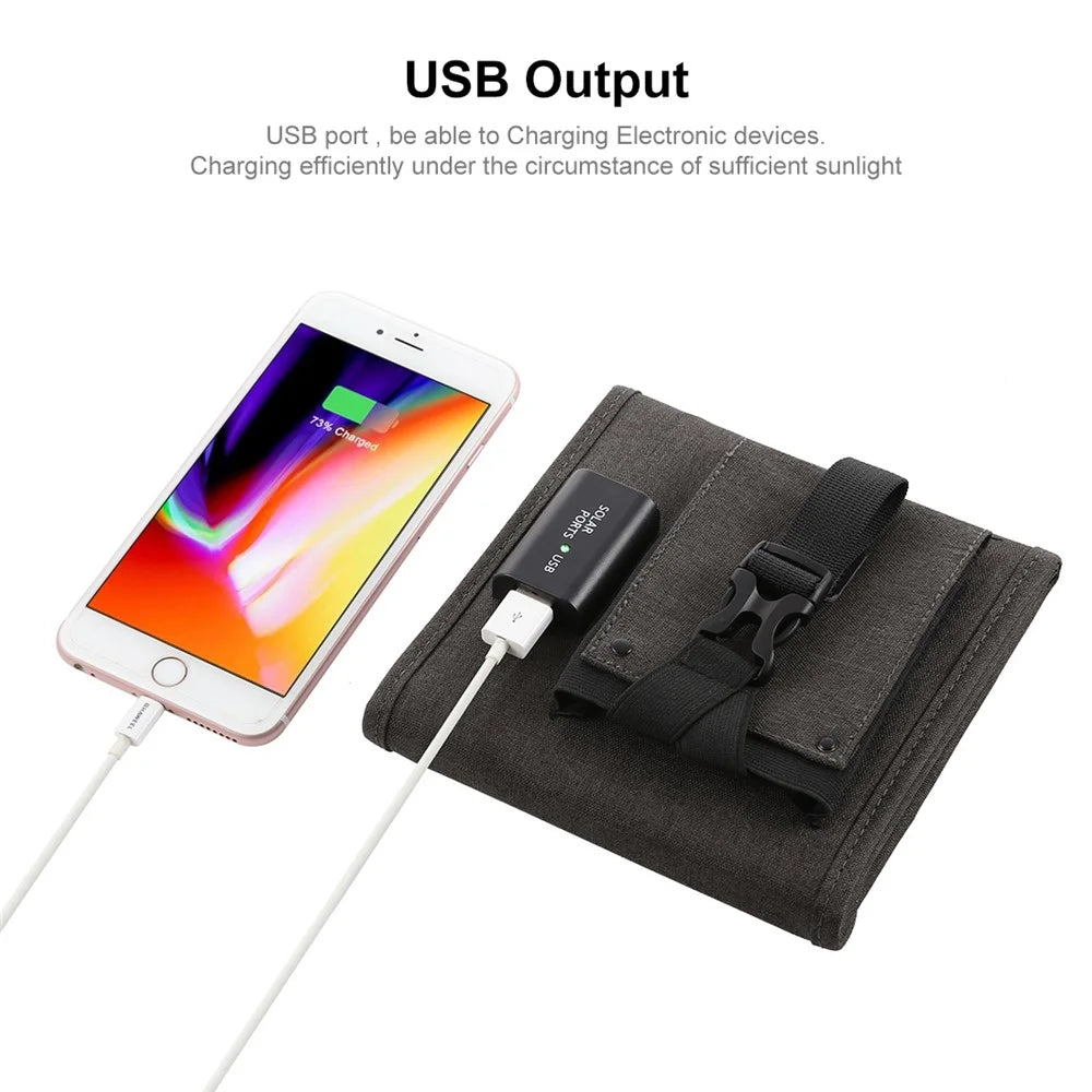 HAWEEL HWL2714 Small Size 14W 4-Panels Foldable Solar Panel Charger USB Port Portable Waterproof Solar Charger - 3