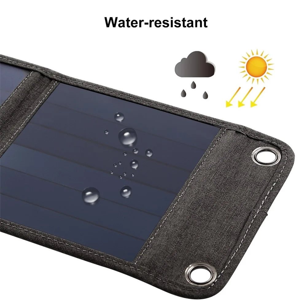 HAWEEL HWL2714 Small Size 14W 4-Panels Foldable Solar Panel Charger USB Port Portable Waterproof Solar Charger - 5