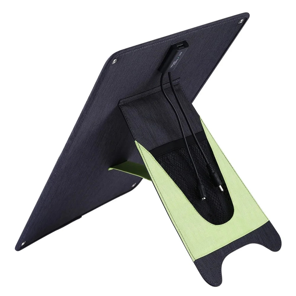 HAWEEL HWL2748B 20W Outdoor Solar Panel Charger Fast Charging Support Connected in Series Solar Charger with Alligator Clip - 3