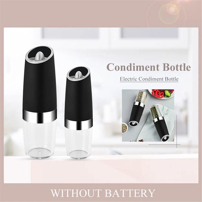 Gravity Sensing Electric Pepper Grinder Kitchen Salt Pepper Spice Graining Tool (BPA Free, No FDA Certificate) - 2