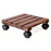 25x25cm Square Flower Pot Tray with Wheels Thickened Wooden Roller Base - 1