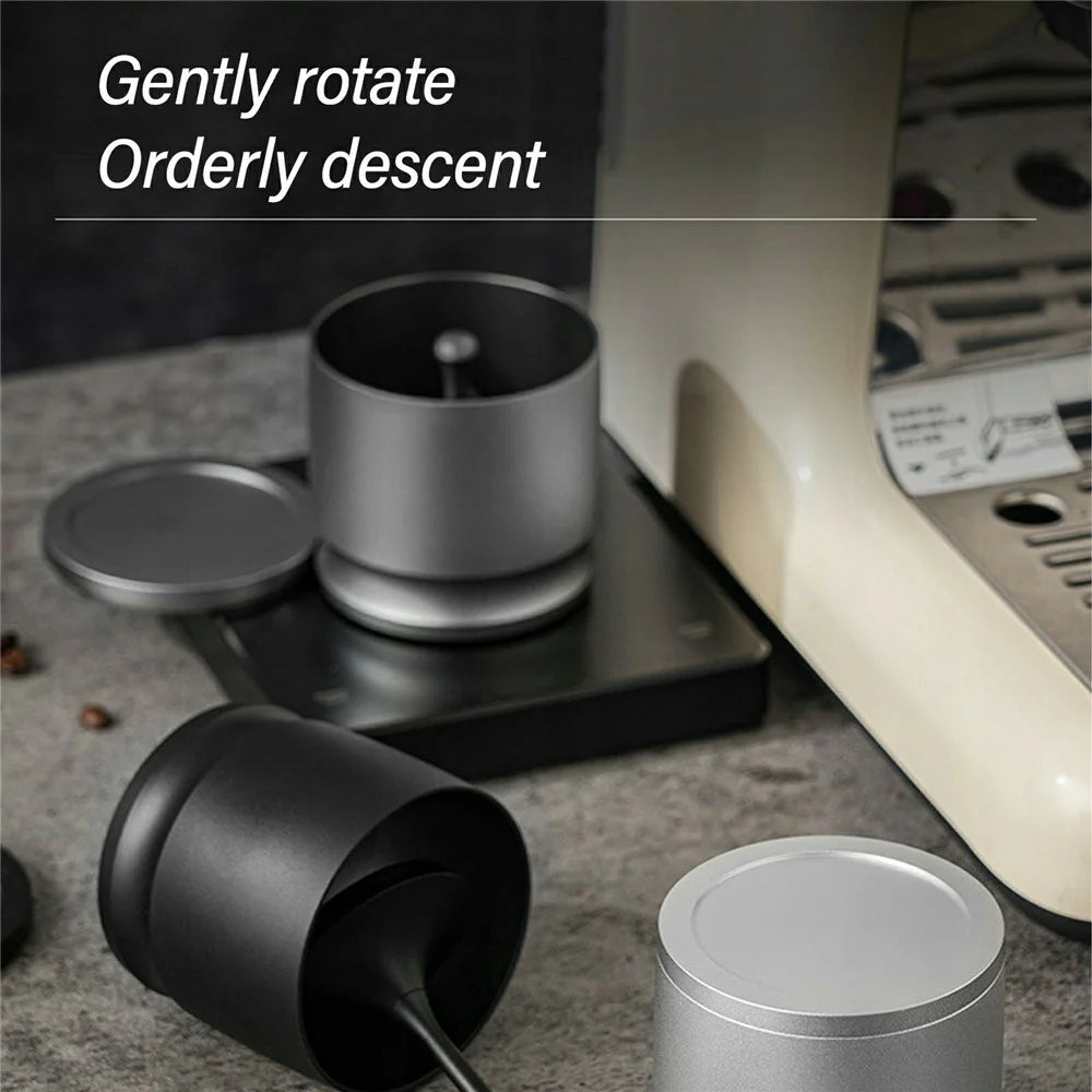 58mm Coffee Dosing Cup Anti Rust Aluminum Alloy Espresso Grounds Collector ( BPA Free, No FDA ) - Black - 2