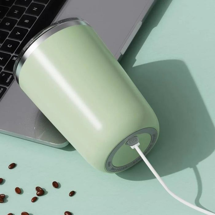 Automatic Coffee Mixing Cup Self-Stirring Mug Portable Electric Stainless Steel Cup (No FDA) - Light Green - 2