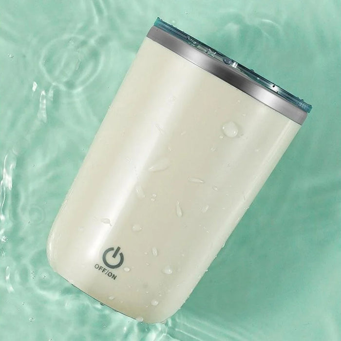 Automatic Coffee Mixing Cup Self-Stirring Mug Portable Electric Stainless Steel Cup (No FDA) - Light Green - 6
