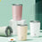 Automatic Coffee Mixing Cup Self-Stirring Mug Portable Electric Stainless Steel Cup (No FDA) - Light Green - 7