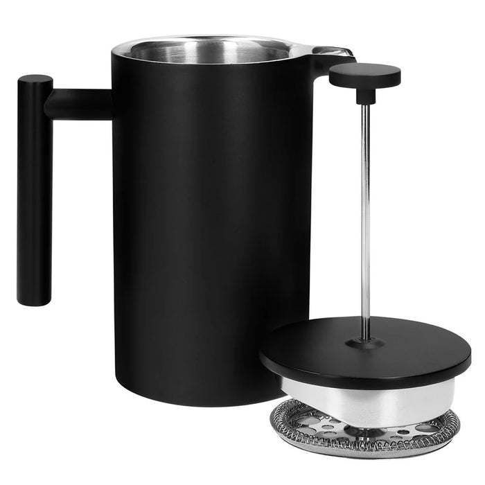 1000ml French Press Coffee Maker Stainless Steel Double Walled Insulated Coffee Pot (BPA Free, No FDA) - Black - 3