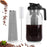 64oz Cold Brew Coffee Maker Soda-Lime Glass Wide Mouth Mason Jar with Filter (BPA Free, No FDA) - 1