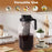 64oz Cold Brew Coffee Maker Soda-Lime Glass Wide Mouth Mason Jar with Filter (BPA Free, No FDA) - 4