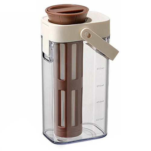 1000ml Large Capacity Cold Brew Coffee Pot with Detachable Tea Infuser Plastic Cold Water Kettle (No FDA, BPA Free) - 1
