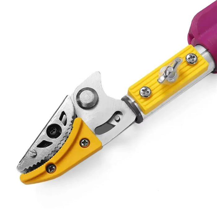 2.2m Telescopic Fruit Picker 2 Sections Extendable Aluminum Alloy Pole Pruning Shears Harvesting Tool - 5