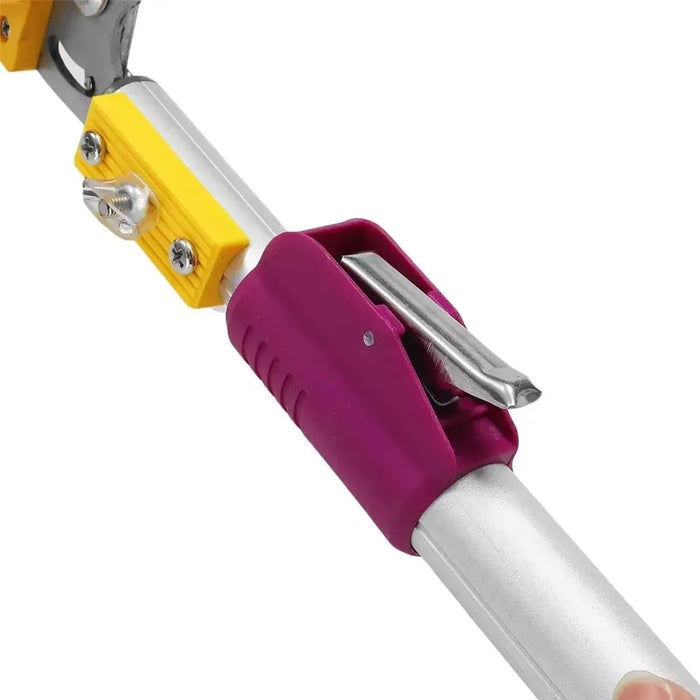 2.2m Telescopic Fruit Picker 2 Sections Extendable Aluminum Alloy Pole Pruning Shears Harvesting Tool - 7