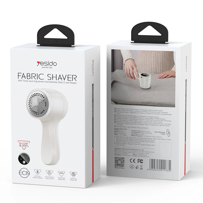 YESIDO EC19 Single Head Clothes Fabric Shaver 3 Gear Settings Electric Lint Remover - 7