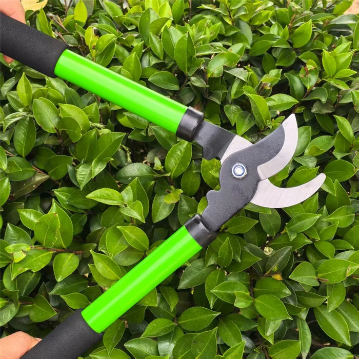 High Carbon Steel Heavy Duty Pruning Shears Thick Branches Garden Pruners Tree Trimmer Powerful Cutting Tool - Green - 6